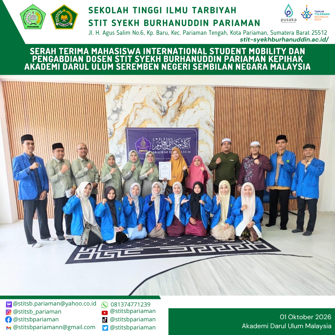 STIT Syekh Burhanuddin Serahkan 11 Mahasiswa International Student Mobility ke Akademi Darul Ulum Seremban Malaysia