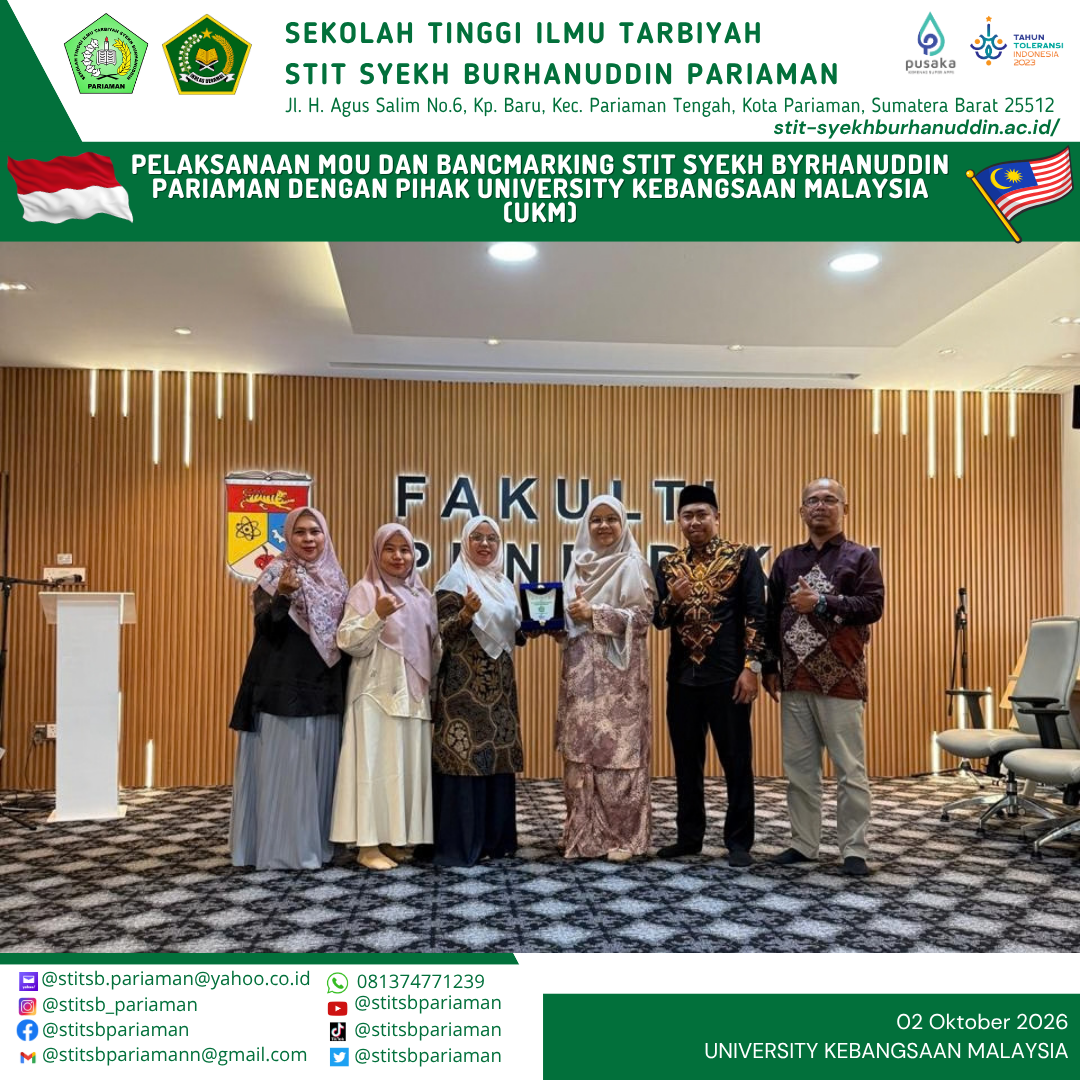 STIT Syekh Burhanuddin Pariaman Jalin Silaturahmi dan Penjajakan Kolaborasi Akademik dengan Universiti Kebangsaan Malaysia