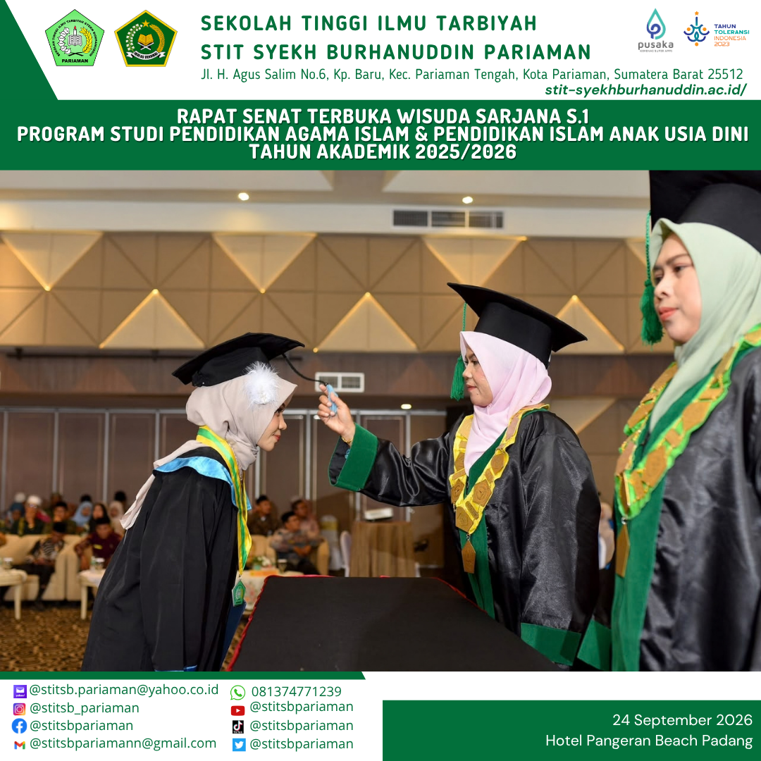 STIT Syekh Burhanuddin Pariaman Gelar Rapat Senat Terbuka Wisuda Sarjana Angkatan ke-XXXV, 80 Wisudawan Siap Lanjutkan Pengabdian
